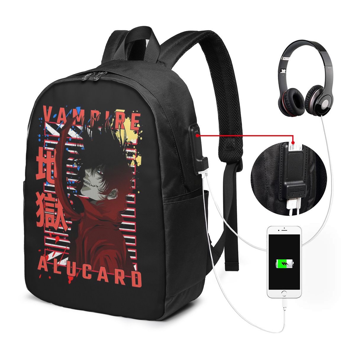 Women Bags For College - Sac à dos Alucard Hellsing Manga,