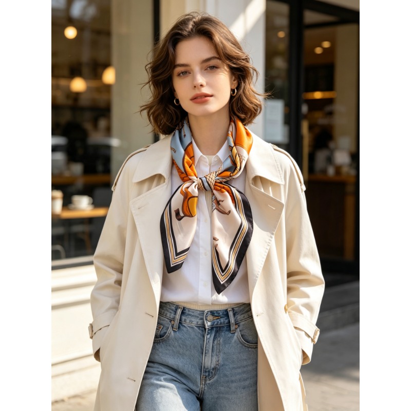 Women'S Bags Holiday - Foulard carré de luxe 100% soie