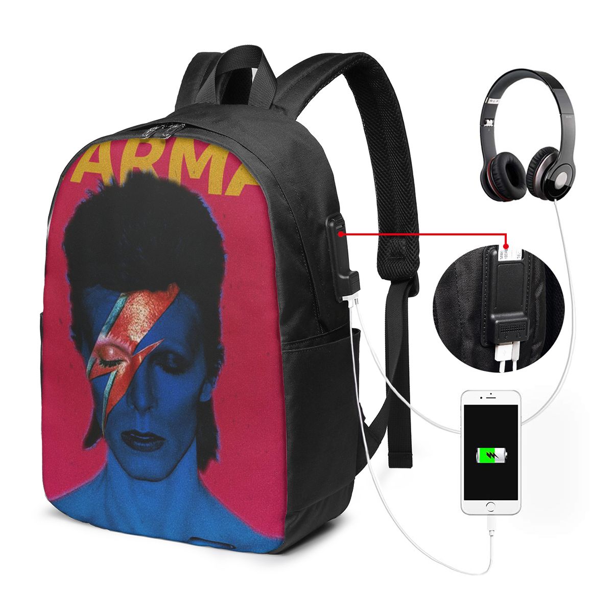 Women Bags For College - Sac à dos Davids Bowied, sac