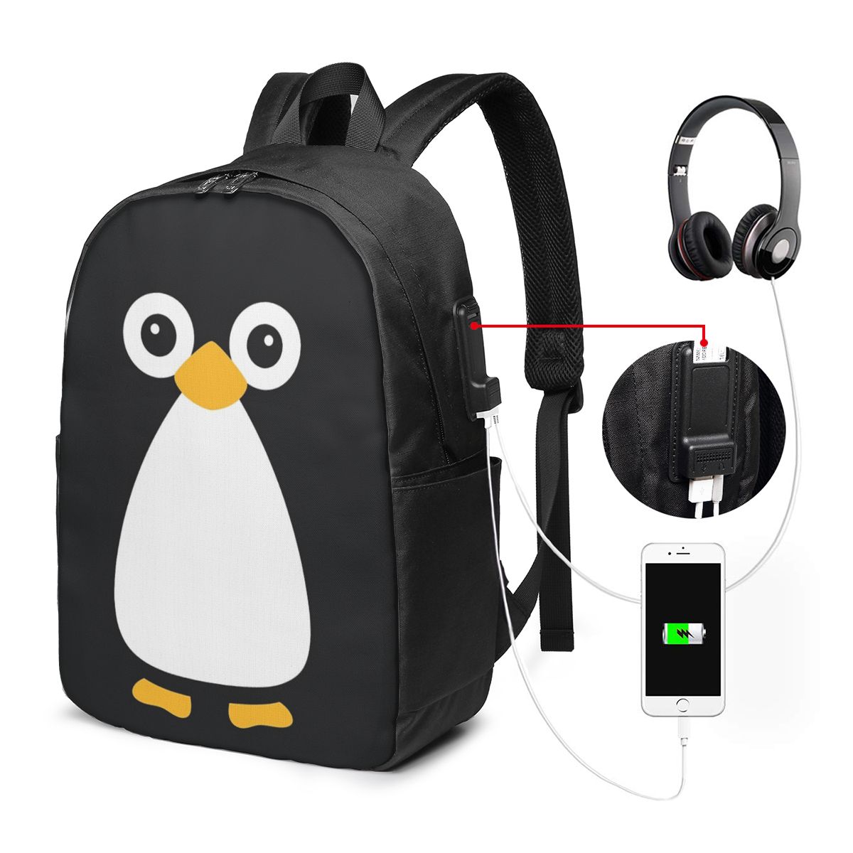 Sac à dos pingouin mignon en f - Women Bags For College avis et prix